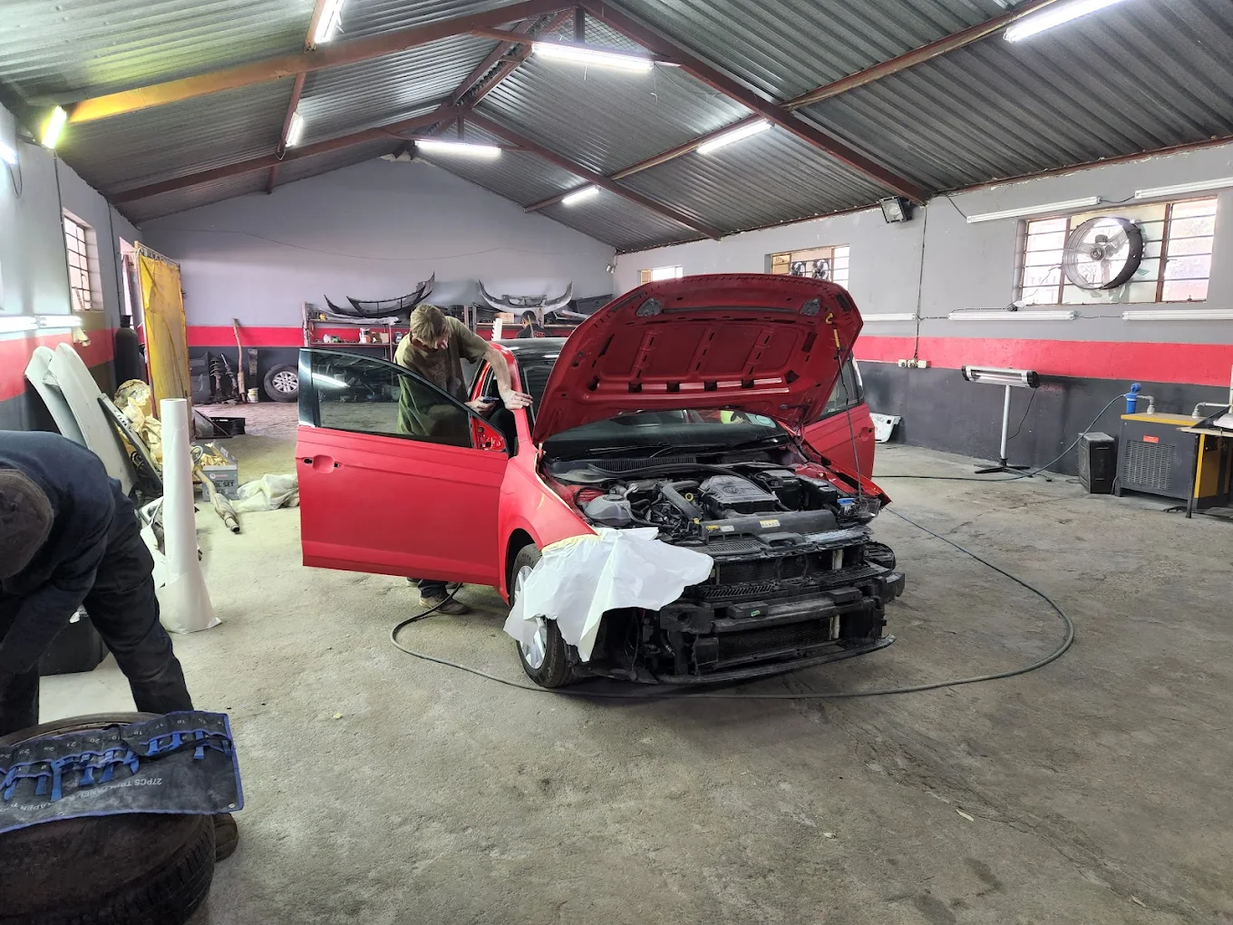 Panel beater workshop in Centurion showing professional auto body repair