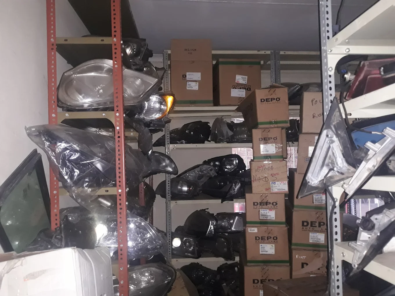 Brand new headlights in storage