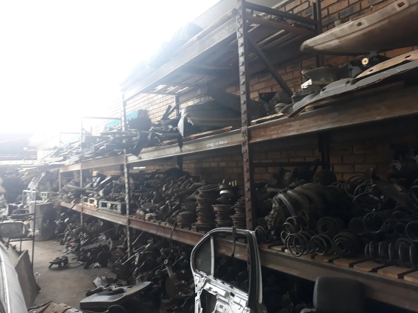 Various auto parts on shelf